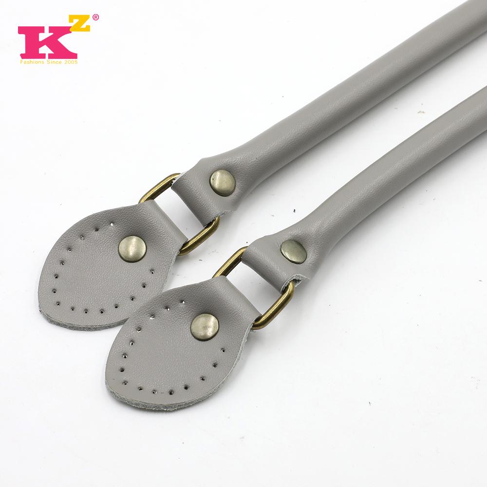 Handtaschengriffe Echtes Leder 40cm/50cm/60cm Griffriemen Schultertaschengriffe Ersatz für Handtaschen Riemen DIY Zubehör 40CM graue