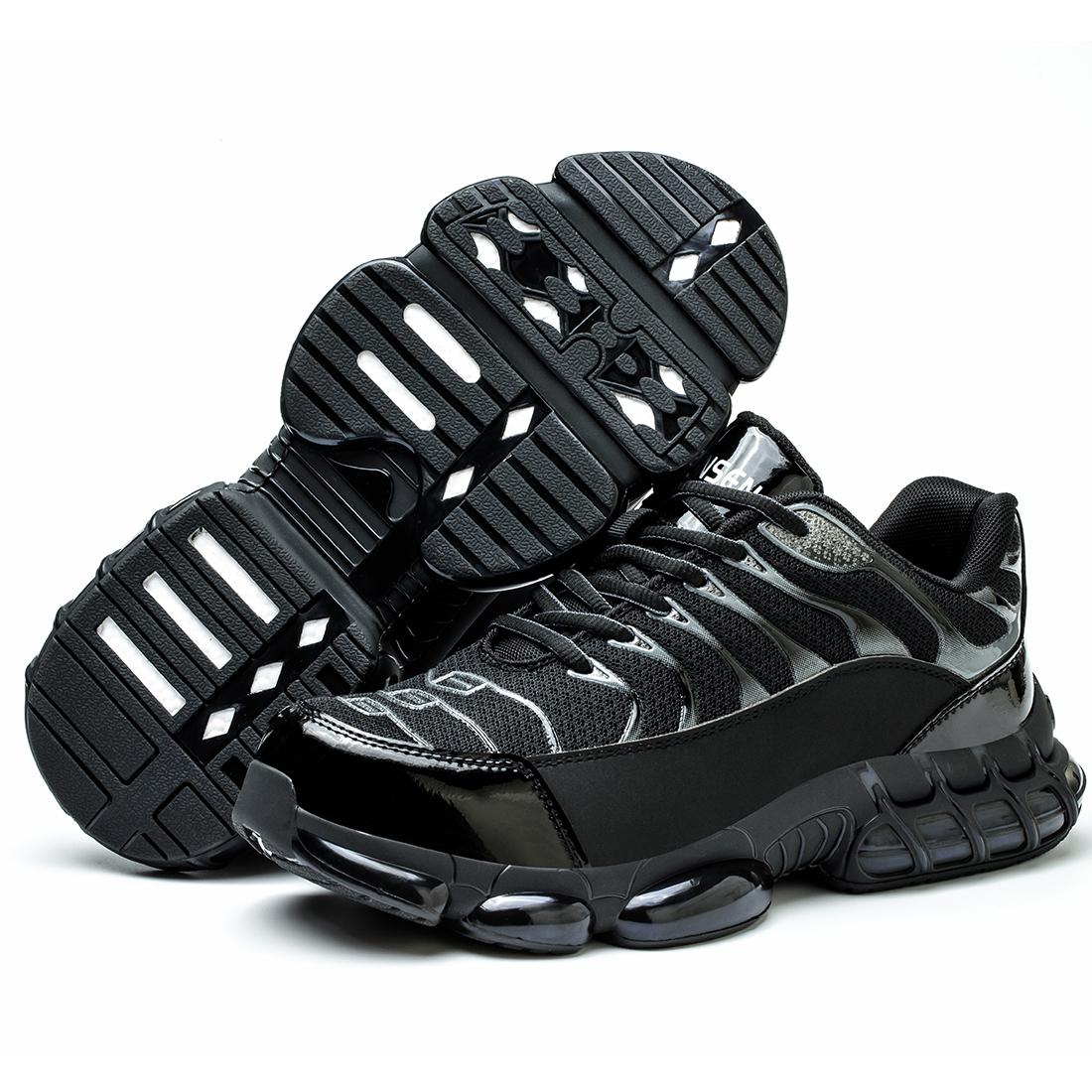 Sicherheitsschuhe Herren Neu Stahlkappe Herren Arbeitsschuhe Herren Schutzschuhe Arbeitsstiefel Sicherheitsstiefel Pannensichere Arbeitsschuhe 46 schwarz