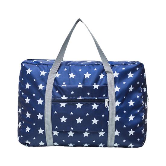 Faltbare große Reisetasche, Gepäckaufbewahrung, wasserdicht, tragbar, Reisetasche, Tragetasche, Umhängetaschen blau/weiß