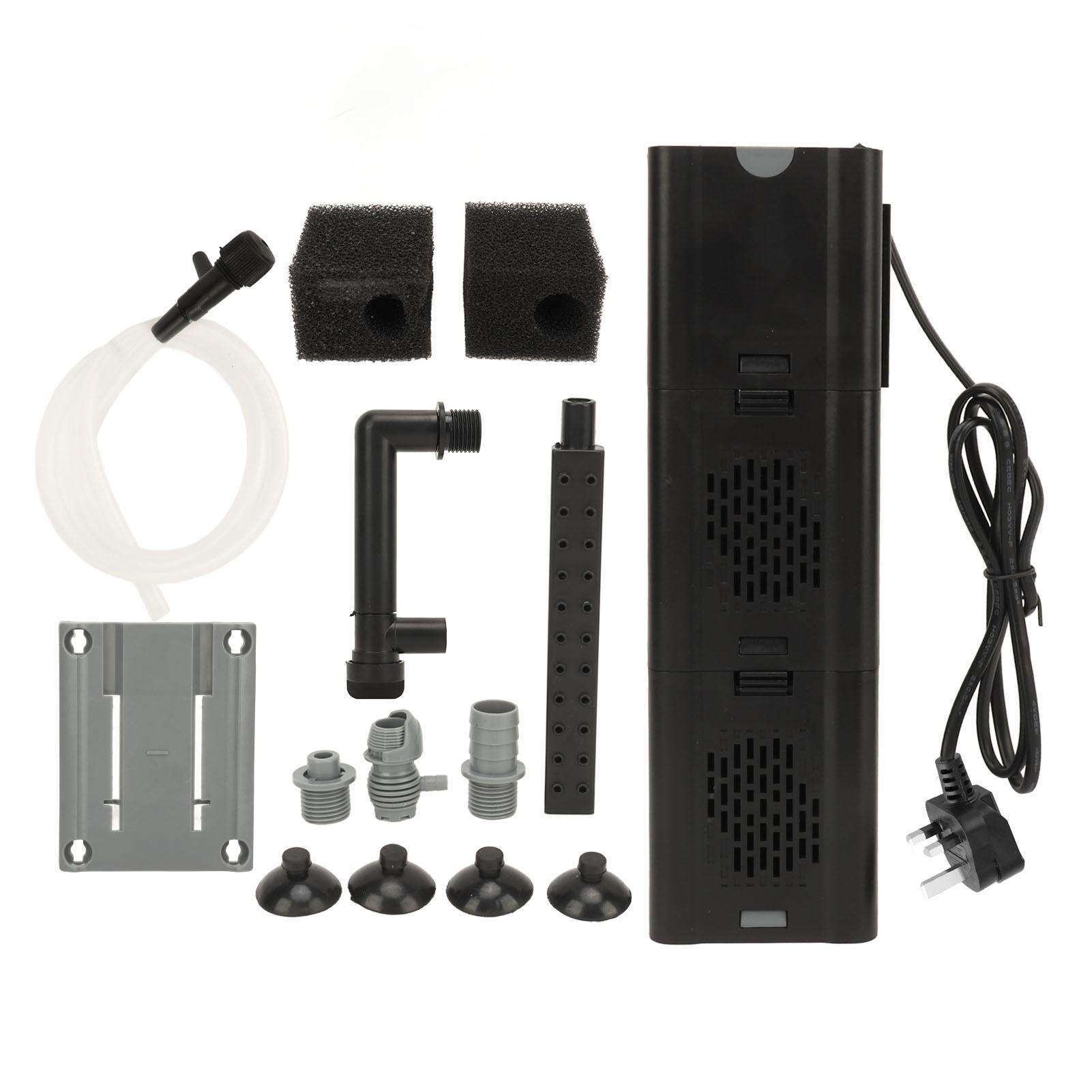 Aquariumfilter 30W 3 Modi Einstellbar 1800L pro Stunde 1,8m Förderhöhe Aquarium Innenfilter für 250