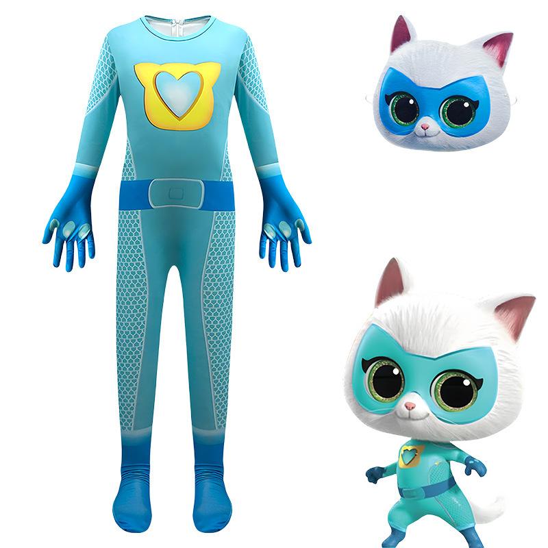Super Kitty Team Super Kitty Strumpfhosen Kleidung Performance Kostüm 130 blue
