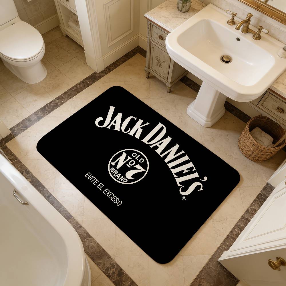 J-Jack-Daniels Eingang Fußmatte Nordischer Stil Schlafzimmer Wohnzimmer Fußmatte Haus Balkon Rutschfest Moderne Heimdekoration 50x80cm