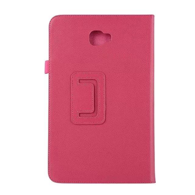 Solide Fundas Tablet Fall Für Samsung Galaxy Tab A6 10,1 2016 Flip Stand Tablet Abdeckung Für Coque Samsung SM-T580 SM-T585 t580 Stift SM-T580 SM-T585 rose rot