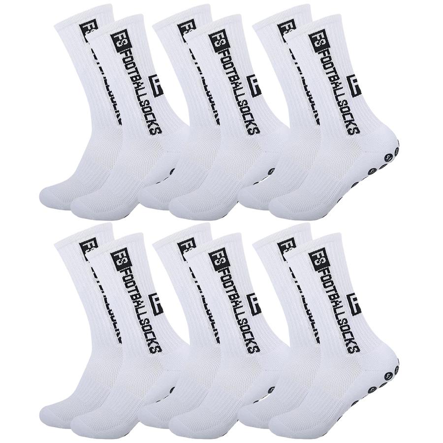 6 Paar Rutschfeste Gripsocken für Herren Damen Fußball Basketball Baseball Rugby Fußball Radfahren Laufen Wandern Tennis Skateboard EU37-45 US7-10