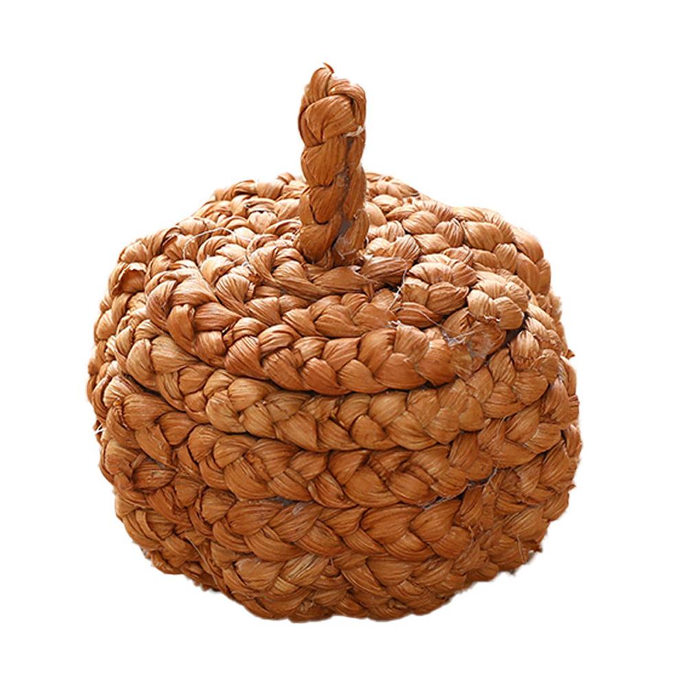 Esstisch Dekoration Künstliche Kürbis Dekoration Tisch Mittelstück Ernte Stroh Kürbisse kaffeebraun