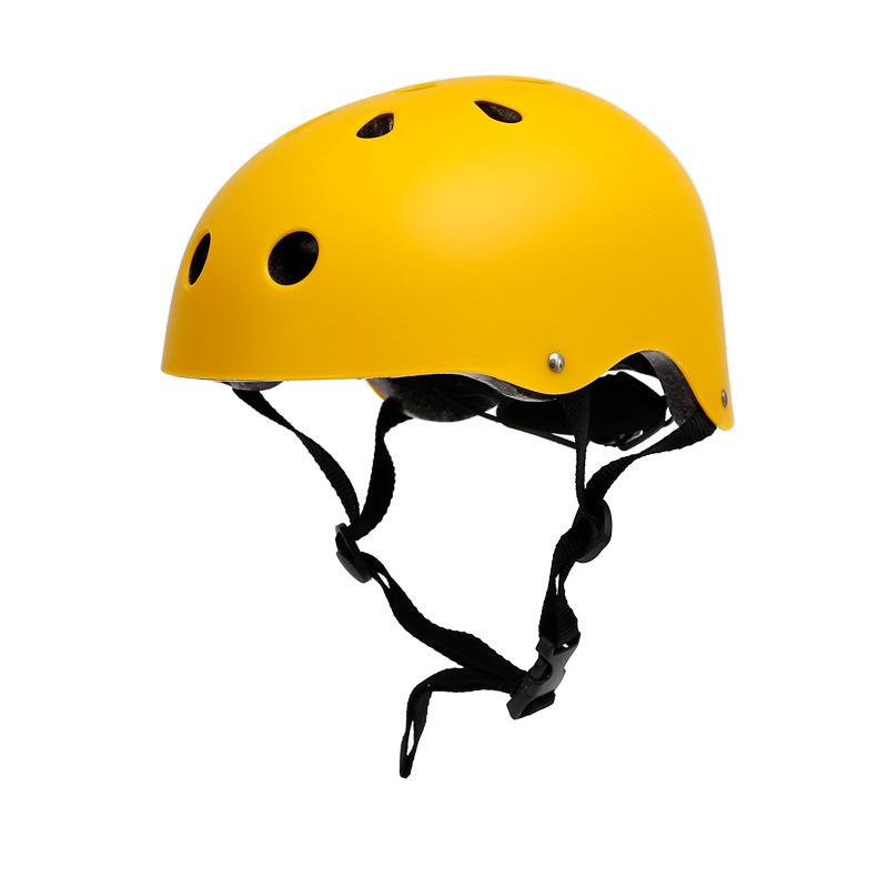 YX Kinder Erwachsene EPS Leicht Langlebig Skateboard Radfahren Helme Rollschuhlaufen Klettern Driften Outdoorsport S code-48-56cm head circumference children gelb