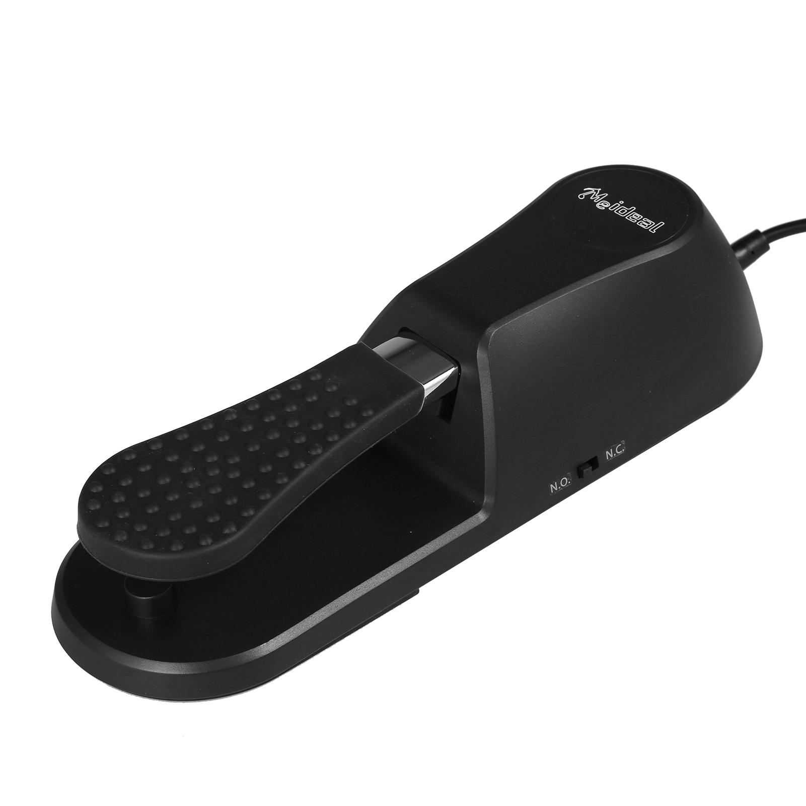 Sustain Pedal Keyboard Piano Pedal Universal Dämpfer Fußpedal für Digital Piano MIDI Keyboard schwarz