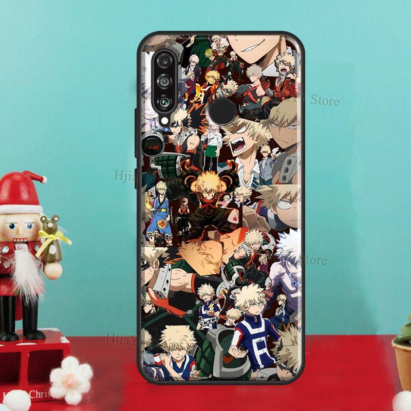 My Hero Academia Deku Manga Collage Hülle für Huawei P30 Lite P40 P20 Pro P Smart Z 2019 Nova 5T Honor 50 10 Lite 10i 8X 9X 8A Huawei P30 Pro
