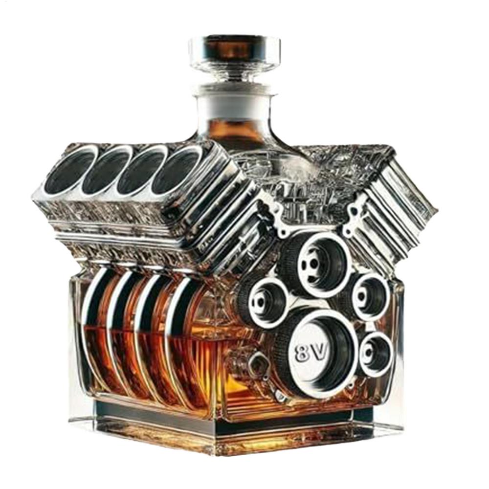 Whisky-Dekanter in Form eines V8-Motors, Alkohol-Dekanterflasche, Heimbar-Dekoration für Valentinstag, Tequila, Bourbon, Brandy, Hochzeit