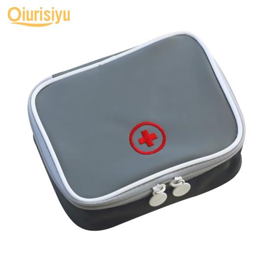 Mini-Erste-Hilfe-Set für den Außenbereich, Tasche für Reisen, tragbar, Medizin-Organizer, Notfallset, Happy Living grau
