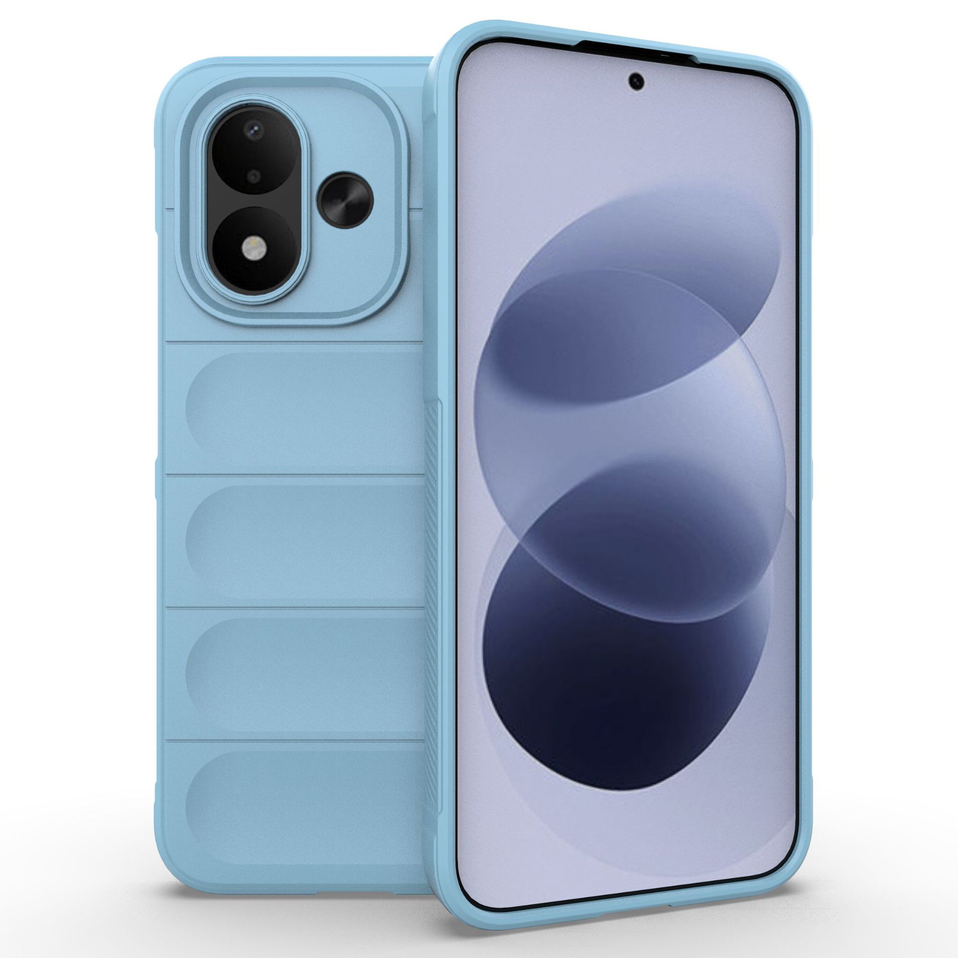 Xiaomi Redmi Note 17 5G Handyhülle, Waschbare Weiche TPU Handyhülle Cover für Xiaomi Redmi Note 17 5G hellblaue
