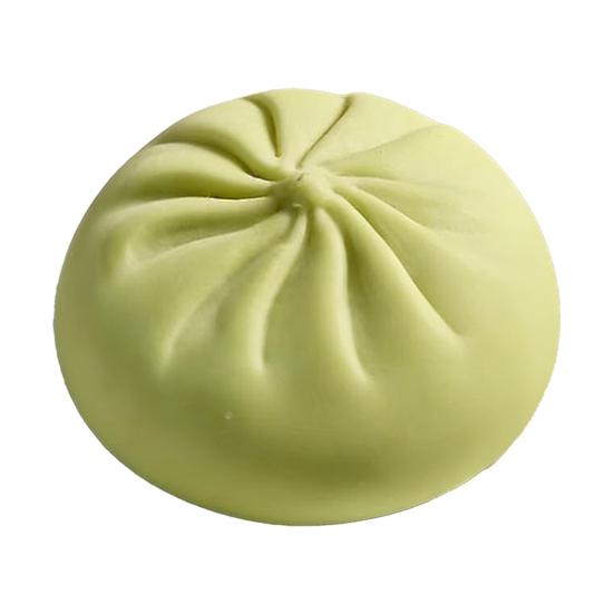 Simulations-Dampfbrötchen-Quetschspielzeug mit Dampfgarer Stress- und Angstlöser Gefülltes Brötchen Sensorisches Spielzeug Weiches TPR Beruhigendes Chinesisches Frühstück Fidget Toy A grün