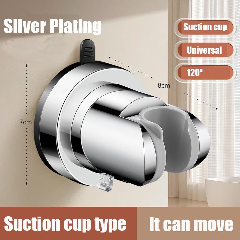 Einstellbare Dusche Rack Saugnapf Typ Lotus Baldachin Halterung Handheld Dusche Kopf Bad Düse Feste Basis silber