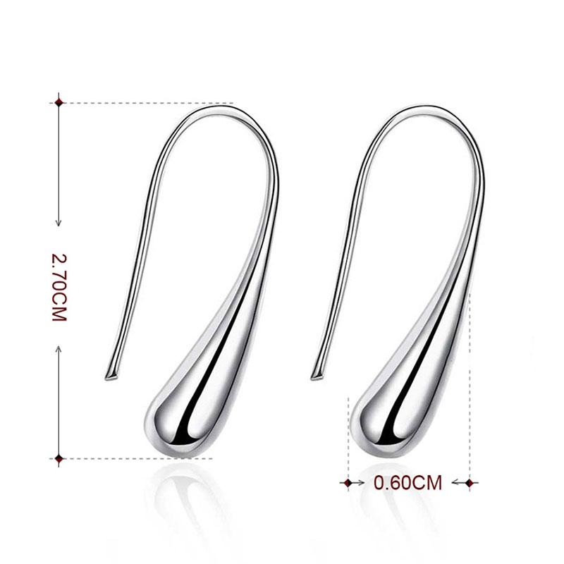 Wassertropfen/Regentropfen Ohrstecker 925 Sterling Silber Modeschmuck Hochzeit