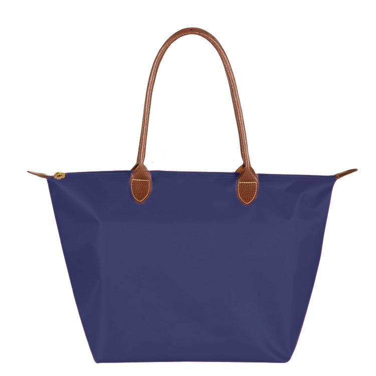 Mode Nylon Frauen Handtaschen Marke Designer Schulter Tasche Langlebig Große Kapazität Strand Knödel Einkaufstasche Hobo Taschen Kein Logo S 29x30x18cm dunkelblaue