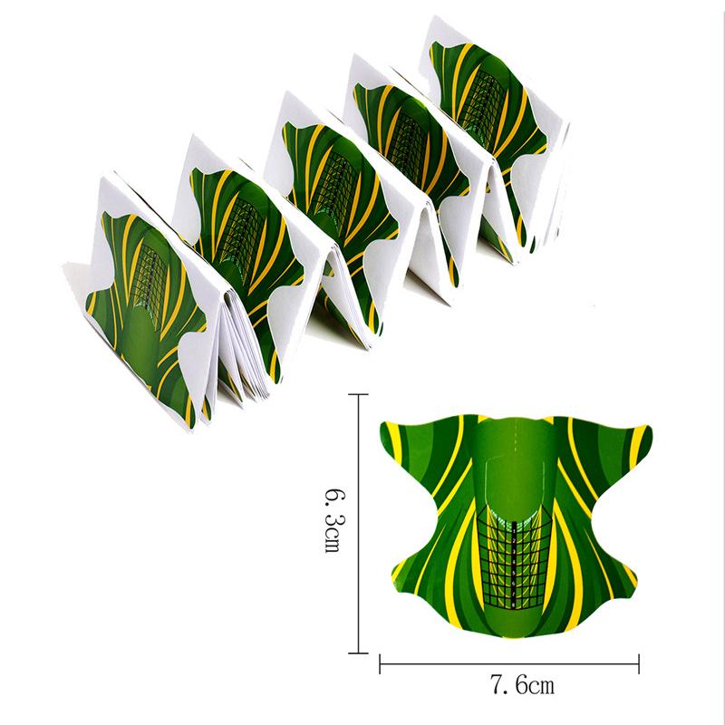 40 stücke Nagel Formen Gel Verlängerung Aufkleber Französisch Acryl Kurve Falsche Nägel Kunst DIY Guide Form Maniküre Kunst Werkzeuge Für nägel