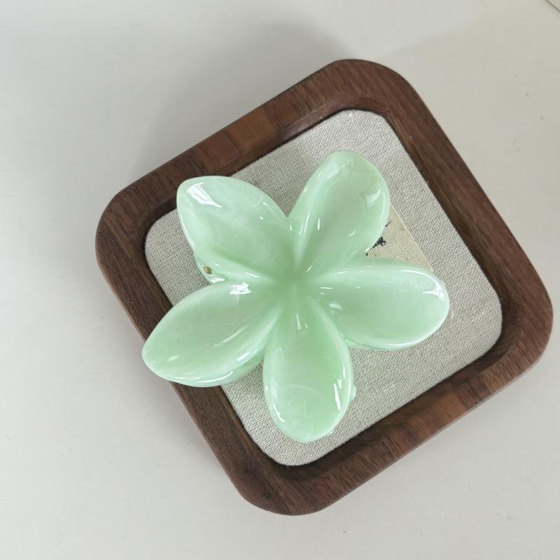Blume Haar Krallen Sommer Strand Frauen Reise Haar Clips Böhmische Haarnadeln Mädchen Weibliche Mode Haar Zubehör Barrettes Kopfbedeckungen 9cm grün