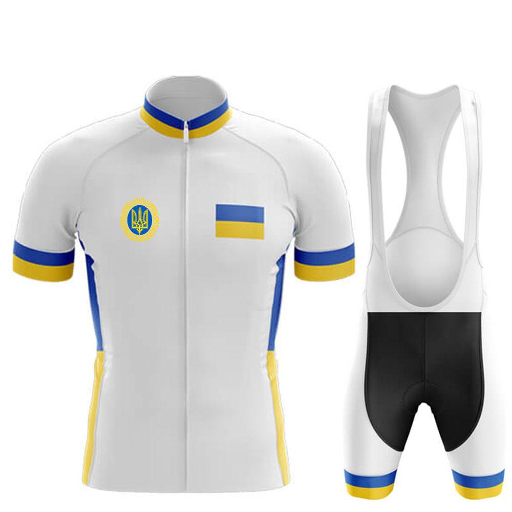 2024 Ukraine herren Fahrradbekleidung Sommer Kurzarm Radtrikot Set Atmungsaktiv Schnelltrocknend Sportbekleidung Maillot Ropa Ciclismo S