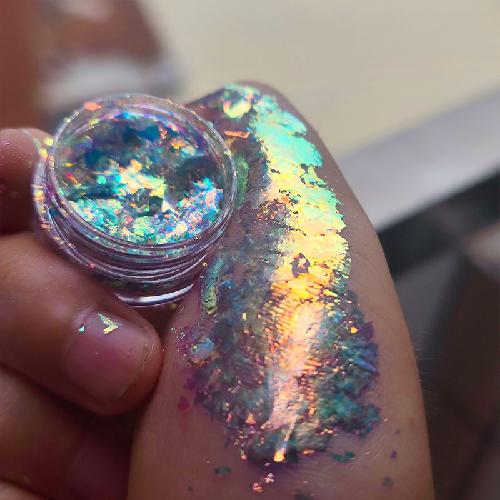 Multichrome Chamäleon Lidschatten Pulver Nagel Glitters Aurora Neon Regenbogen Pigment Chrom Pulver Schillernden Lidschatten Nagel Dekore