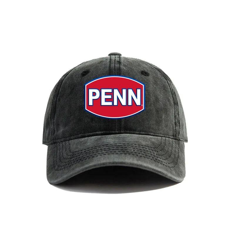 Penn Rollen Baseballkappen Used Look Hüte Kappe Herren Damen Retro Outdoor Sommer Verstellbar Anglerhut Outdoor Sonnenschutz Adjustable black