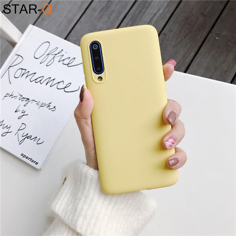 Candy Color Silikon Handyhülle für Samsung Galaxy A50 A70 A30 A40 A20 A10 Galaxi A51 A71 A20e M30s A7 2018 Matte Soft Tpu Hüllen a20s gelb