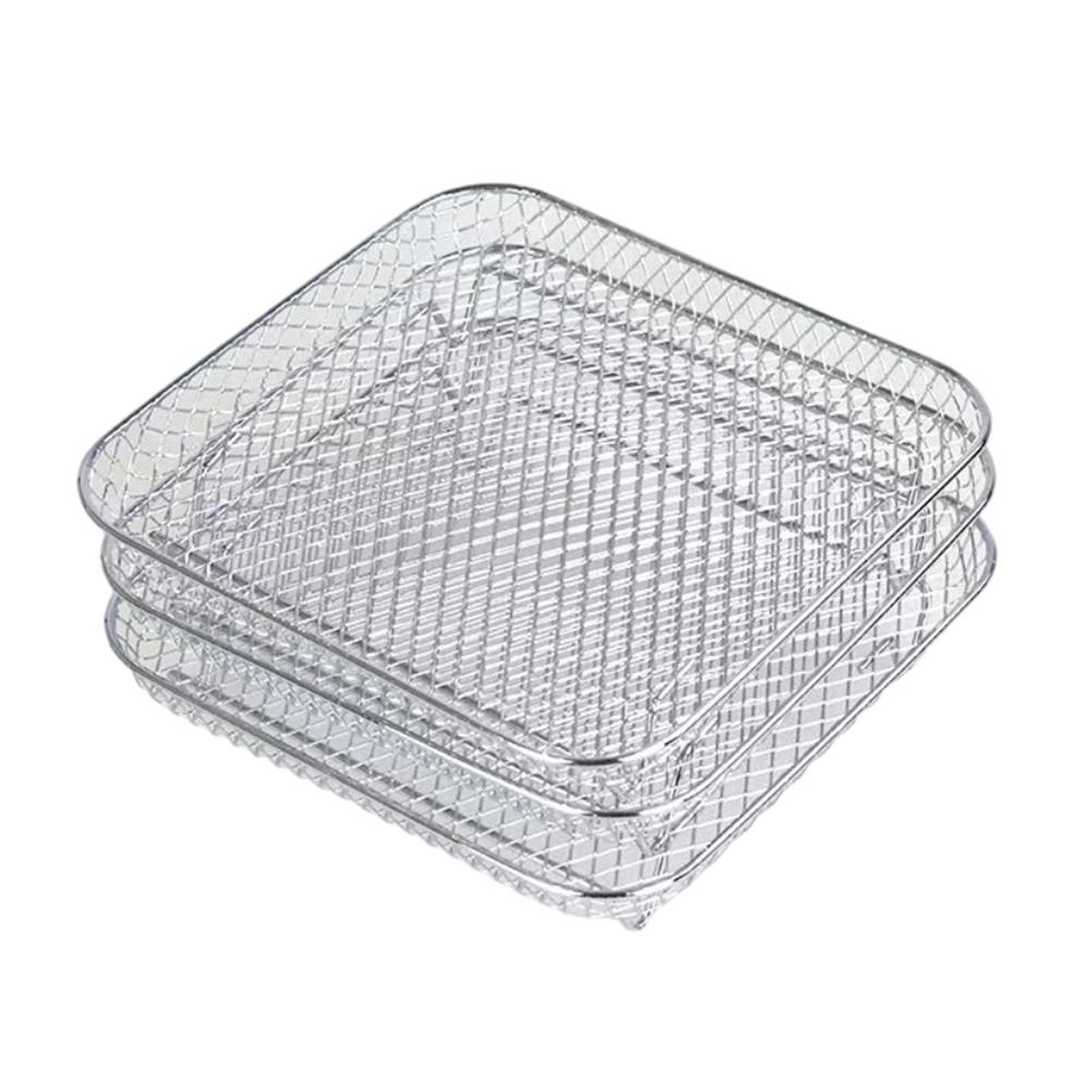 Luftfritteusen-Rack, kompatibel mit Ninja Foodi 8L, stapelbares Dörrgerät-Rack aus Edelstahl, Luftfritteuse