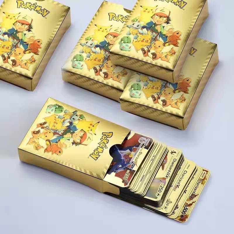 55 Stück Goldfolie Sortierte Karten Pokemon Karten Sammlung H19 German - 55PCS gold