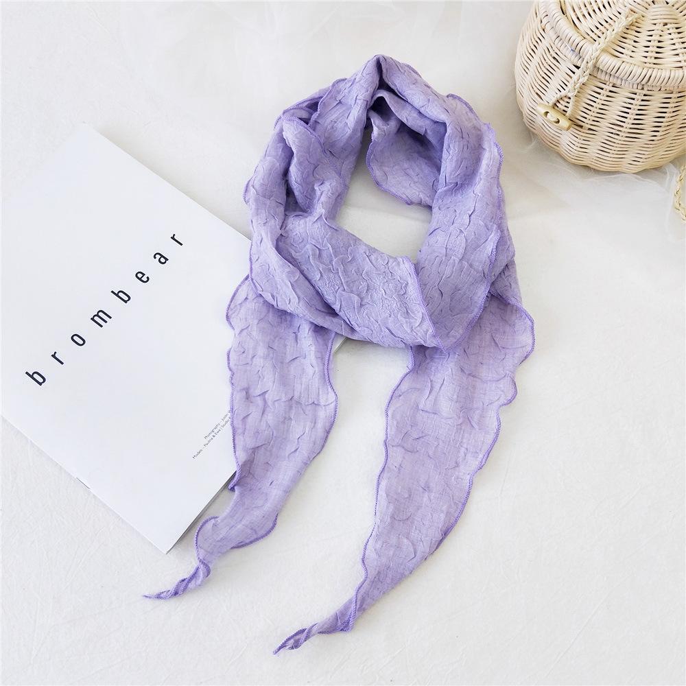 Neuer einfarbiger Schal für Damen im Frühling und Herbst, vielseitiges Band mit Handgelenksschlaufe, modische Dekoration, Nackenschutz für Studenten, kleiner Schal 34*155cm