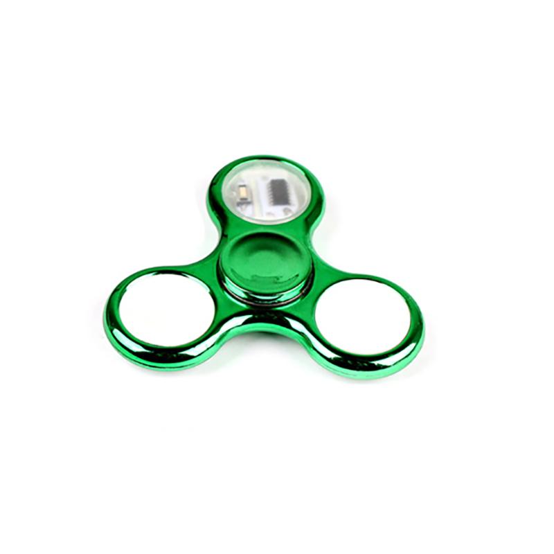 Star Shine Transparenter Kristall LED Fidget Hand Spinner Stressabbau Spielzeug Dreieck Single Finger Gyro