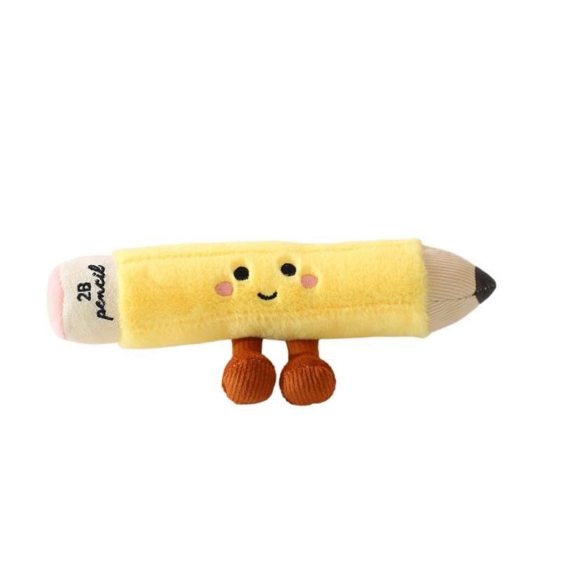 Cartoon-Schreibwaren-Serie Plüschtiere Sanfter Innovativer Lineal Stift Notizbuch Plüschtier Kissen Lustiges Weihnachts-Geburtstagsgeschenk Für Kinder beige