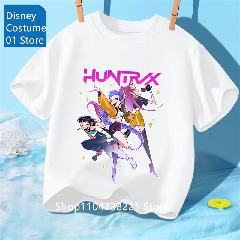 Saja Jungen T-Shirt Anime Kpop Dämonenjäger Kinder T-Shirts Kinderkleidung 2025 Neu Sommer Lässig Jungen Mädchen Kurzarm Tops 140