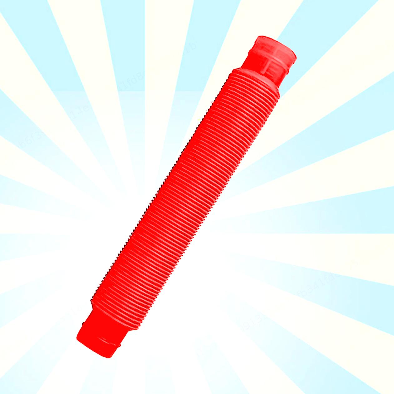 Mini-Pop-Röhren für Kinder, Fidget-Spielzeug, Stressabbau, sensorische Therapie 23cm rot