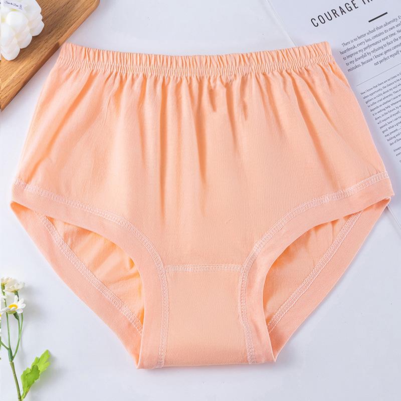 2 STÜCK Weiche Übergröße Slips Damen Unterhosen Baumwollslips Unterwäsche Atmungsaktiv Hohe Taille Bequeme Slips S nude