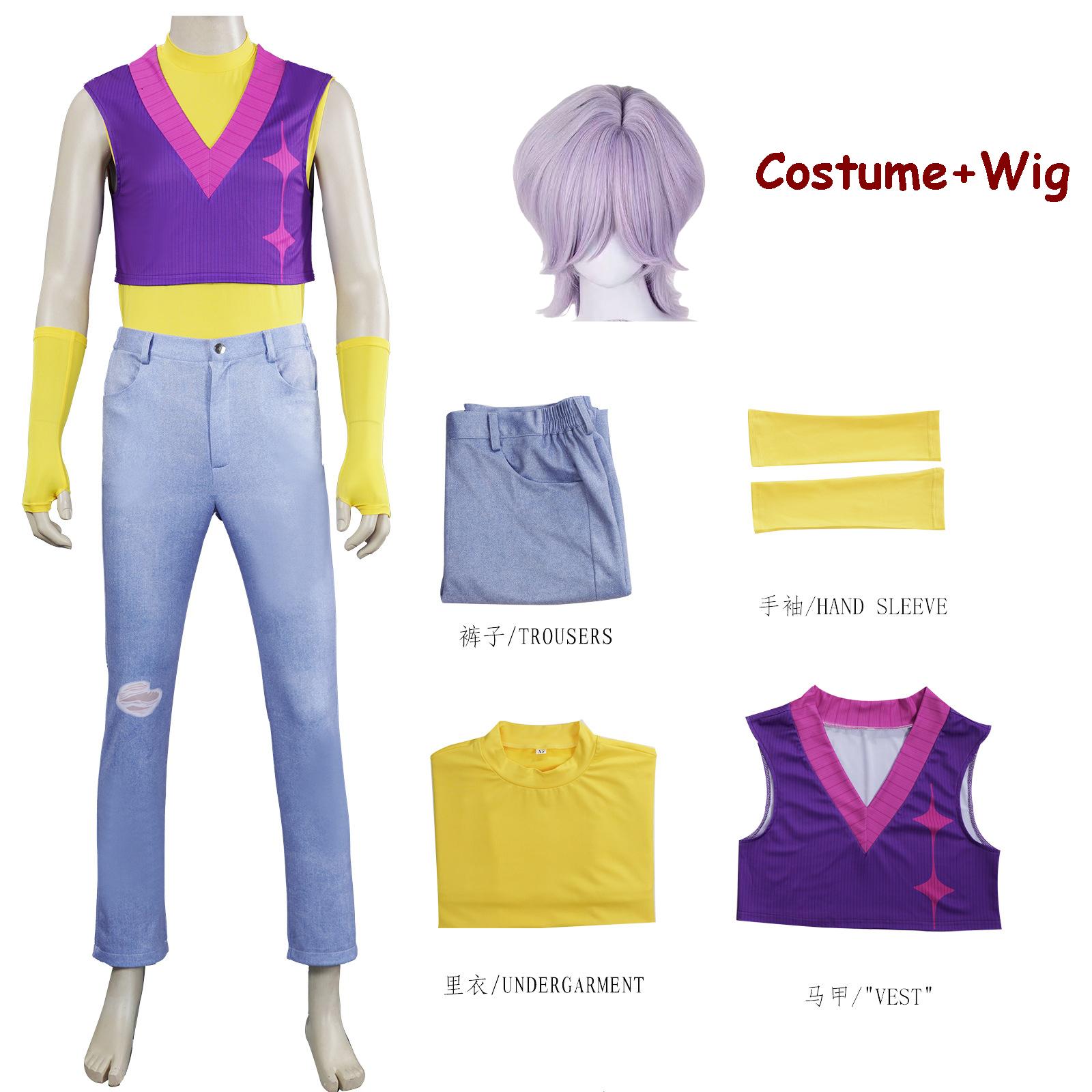 Kinder Mystery Cosplay Kleidung Set Perücke KDPop KPDH Anime Saja Jungen Soda Pop Mystery Cosplay Mädchen Halloween Kostüm Erwachsene Männer One Size&Mystery Saja Boys