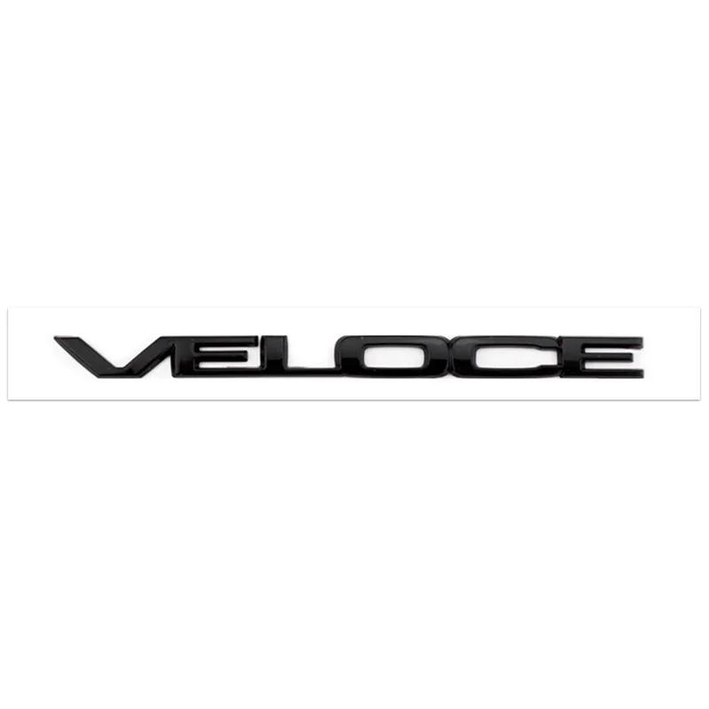 1 Stück 3D ABS Q2 Q4 Giulia Stelvio Veloce Ti Badge Emblem Autoaufkleber Für Romeo 147 156 159 Heckklappe Nachrüstung Kofferraum Etikett Logo black VELOCE