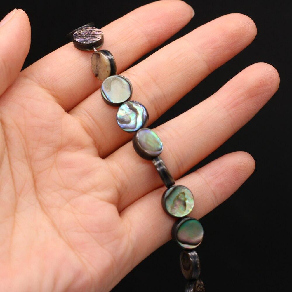 Natürliche Muschelperlen, Abalone, Perlmutt, runde Perle für Schmuckherstellung, DIY-Halskette, Armband, Ohrringe, Zubehör 7pcs/10mm