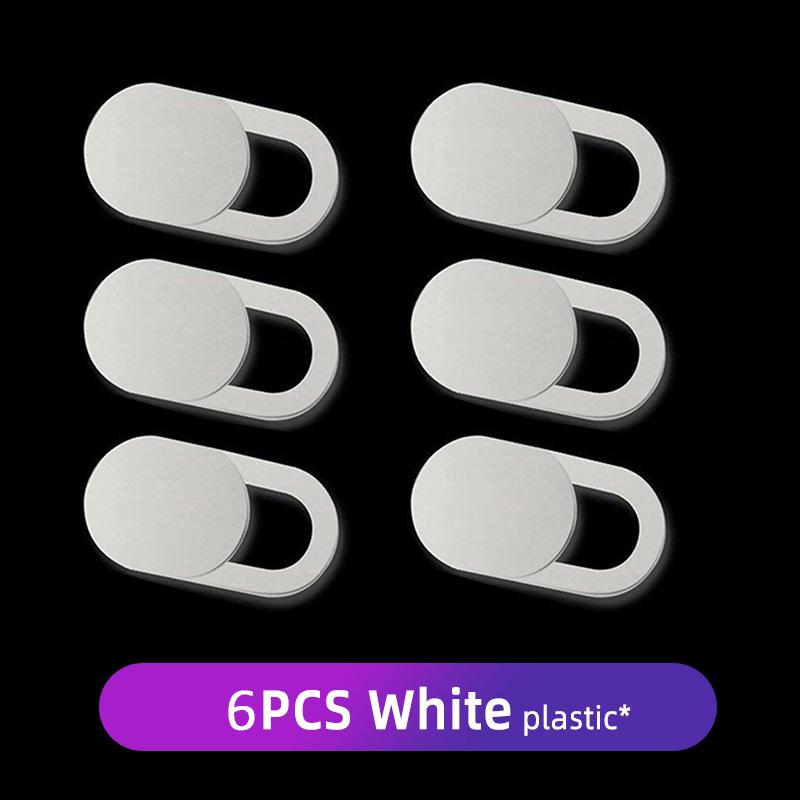 FONKEN Webcam-Abdeckung, universelle Telefon-Antispy-Kamera-Abdeckung für iPad, Web, Laptop, PC, MacBook, Tablet-Objektive, Privatsphärenaufkleber für Xiaomi 6PCS White plastic weiß