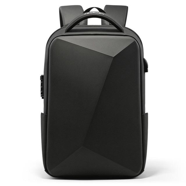 Laptop-Rucksack, diebstahlsicher, wasserdicht, Schulrucksäcke, USB-Aufladung, Herren, Business-Reisetasche, Rucksack, neues Design None schwarz