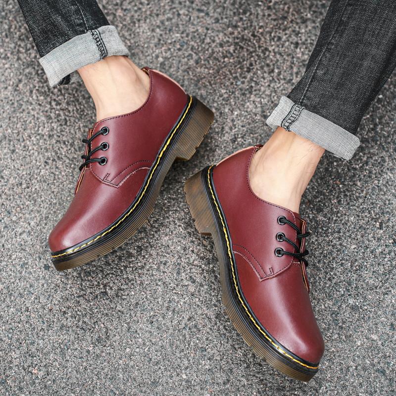 Freizeit-Sneaker Lederschuhe Slipper Sport und Freizeit Weich und bequem Mode Runde Zehenpartie Herren Freizeitschuhe Arbeitskleidung 42 rot