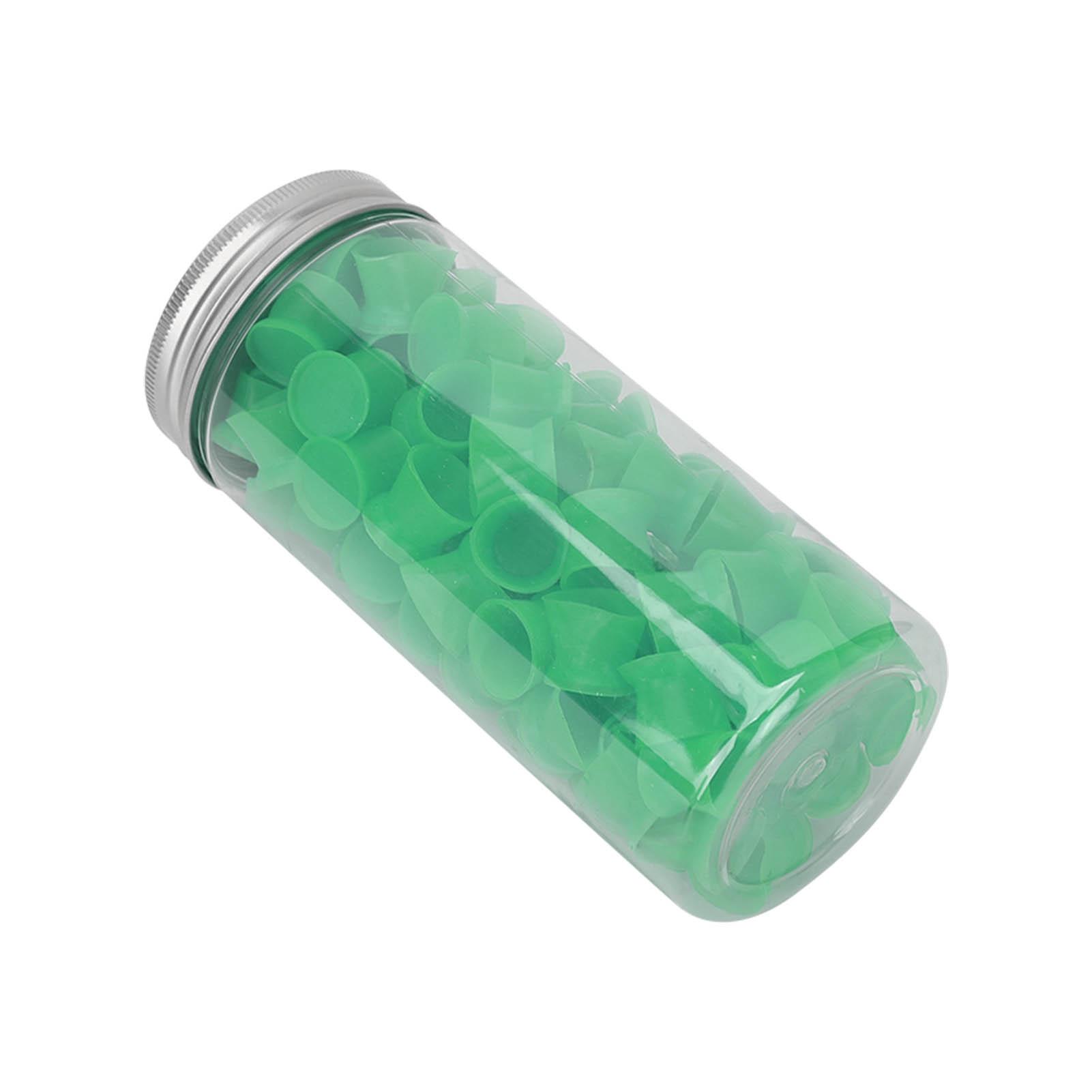 100 Pcs Tattoo Ink Cups Silikon Weiche Einweg Tattoo Pigment Tassen Make-Up Container Tattoo grün