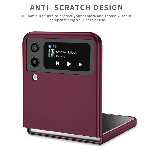 Anti-Stoß Handyhülle Faltbare Hülle Für Samsung Galaxy Z Flip 4 5g Flip3 Flip 3 Flip4 Rutschfeste Hüllen Für Samsung Z Flip4 for Samsung Z Flip 3 wein rot