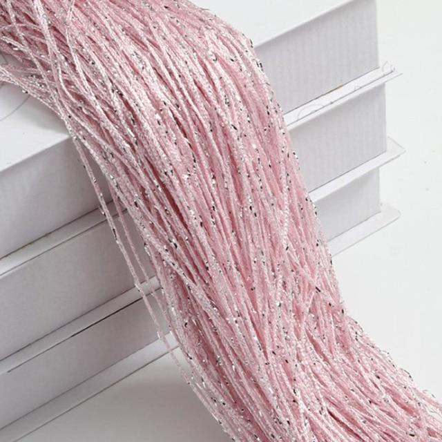 1x2M Glänzende Quaste Silber Linie String Vorhang Volant Wohnzimmer Teiler Hochzeit DIY Home Decor 1x2m