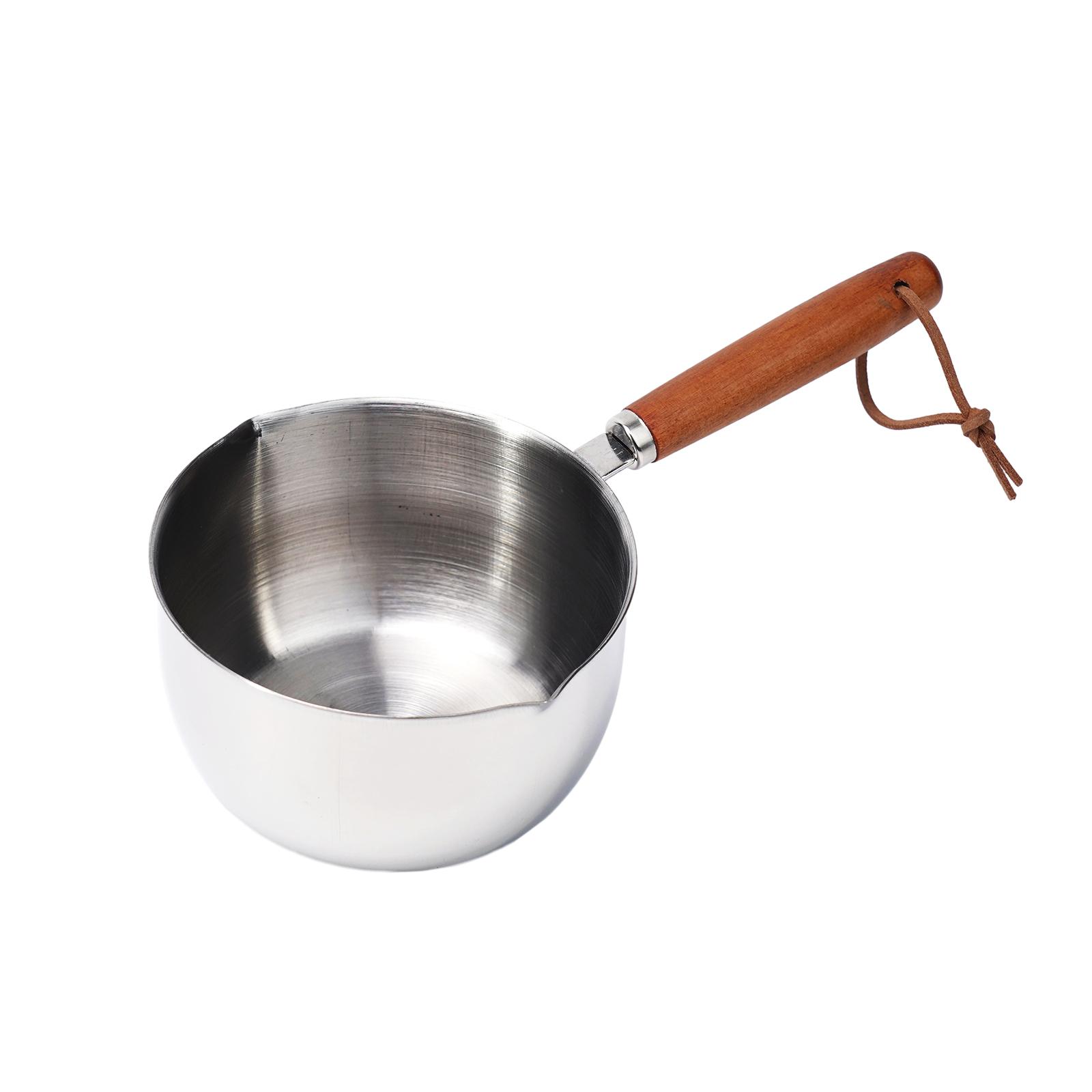 Stielkasserolle aus Edelstahl zum Kochen, kleiner Topf für heißes Öl und scharfe Soße 500ml