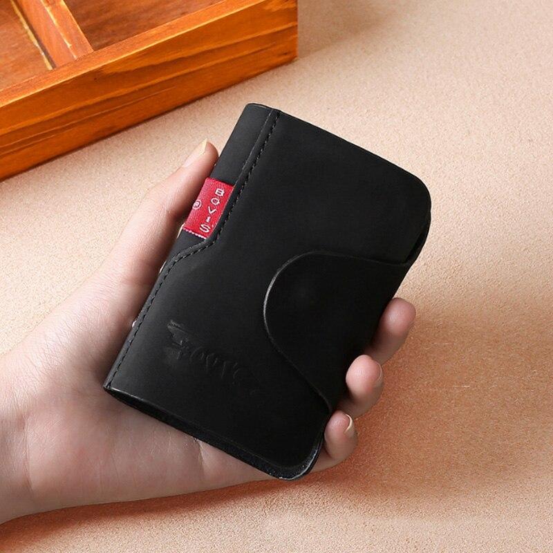 2021 mode PU Leder Visitenkarte Halter Kreditkarte Fall Frauen Männer Vintage Casual Kleine Karte Veranstalter Brieftasche schwarz