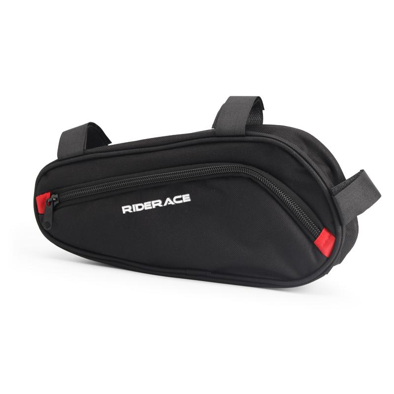 Fahrrad-Vorderrohrrahmentasche, wasserdicht, langlebig, Aufbewahrungstasche für Reitwerkzeuge, MTB-Fahrrad-Dreieckstasche, multifunktionales Fahrradzubehör schwarz