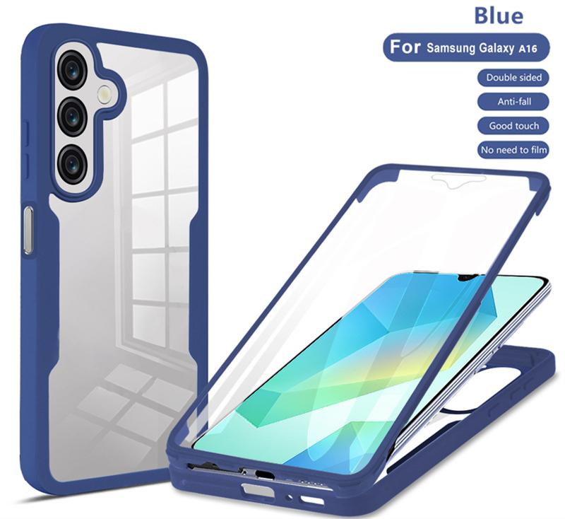360 Ganzkörperschutzhülle für Samsung Galaxy A16 A26 A36 A56 Displayschutzfolie Handyhüllen für Samsung Galaxy S25 Ultra Hülle For Samsung A56 blau