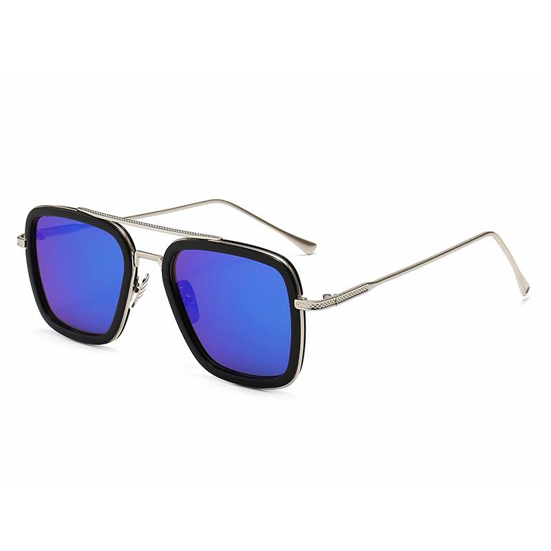 Neue Mode Großen Rahmen Sonnenbrille Männer Platz Metall Sonnenbrille Frauen Retro Sonnenbrille Vintage Hohe Qualität 11