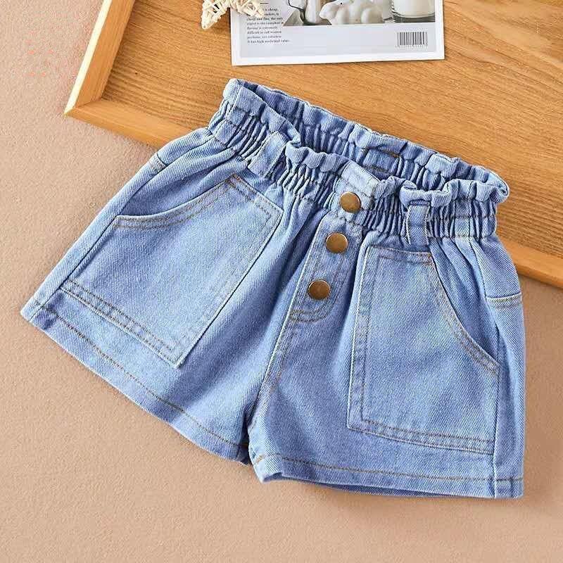 Sommer Kinder Kurze Denim Shorts für Mädchen Mode Mädchen Kurze Prinzessin Jeans Kinder Hosen Mädchen Shorts Blume Mädchen Kleidung 150cm