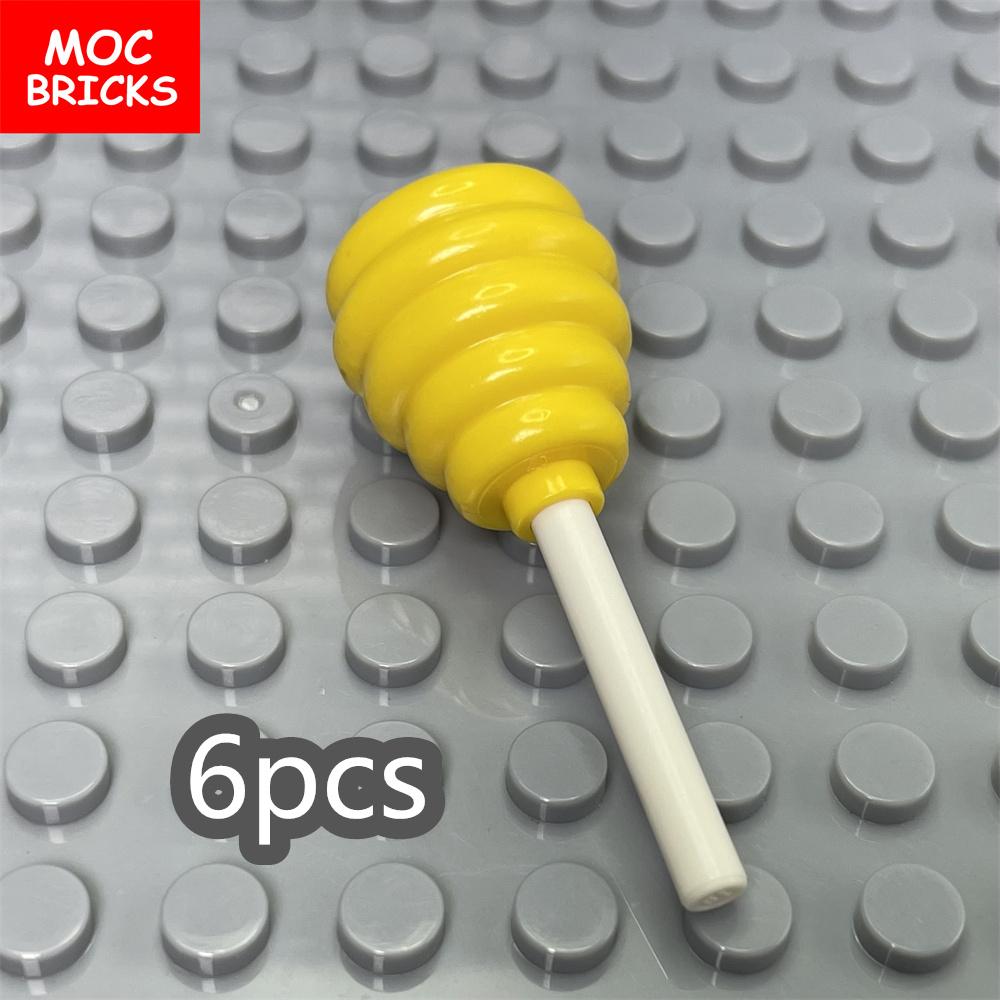 12 Stück/Los MOC Steine Süßigkeiten Zucker Freunde Bausteine Mini Block Sets Buch Stadt Mädchen Club Vergnügungspark gelb