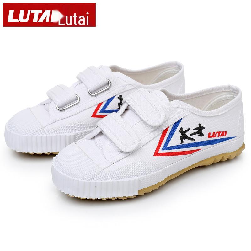 Lutai Sportschuhe für Kinder: Kampfsport, Leichtathletik, Training, Laufen, Little White, Leinwand & Mehr Size 31 (Fit: 20.2-20.6 cm) white